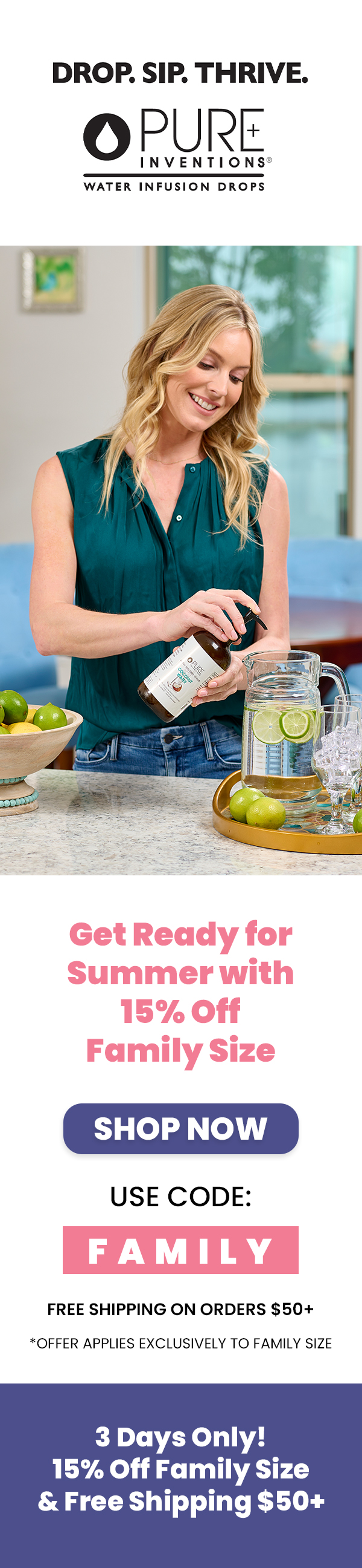 3 Days Only! 15 Off Family Size & Free Shipping 50+ Pure Inventions